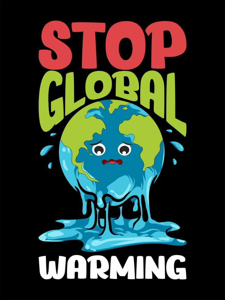 vector illustration of global warming on the earth for presentations and campaigns