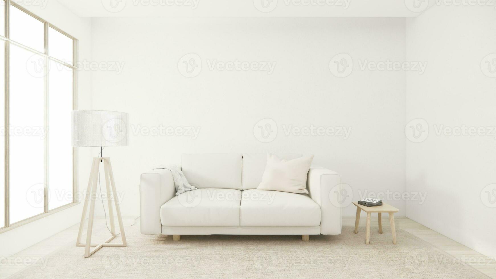 sofa armchair minimalist design muji style.3D rendering photo