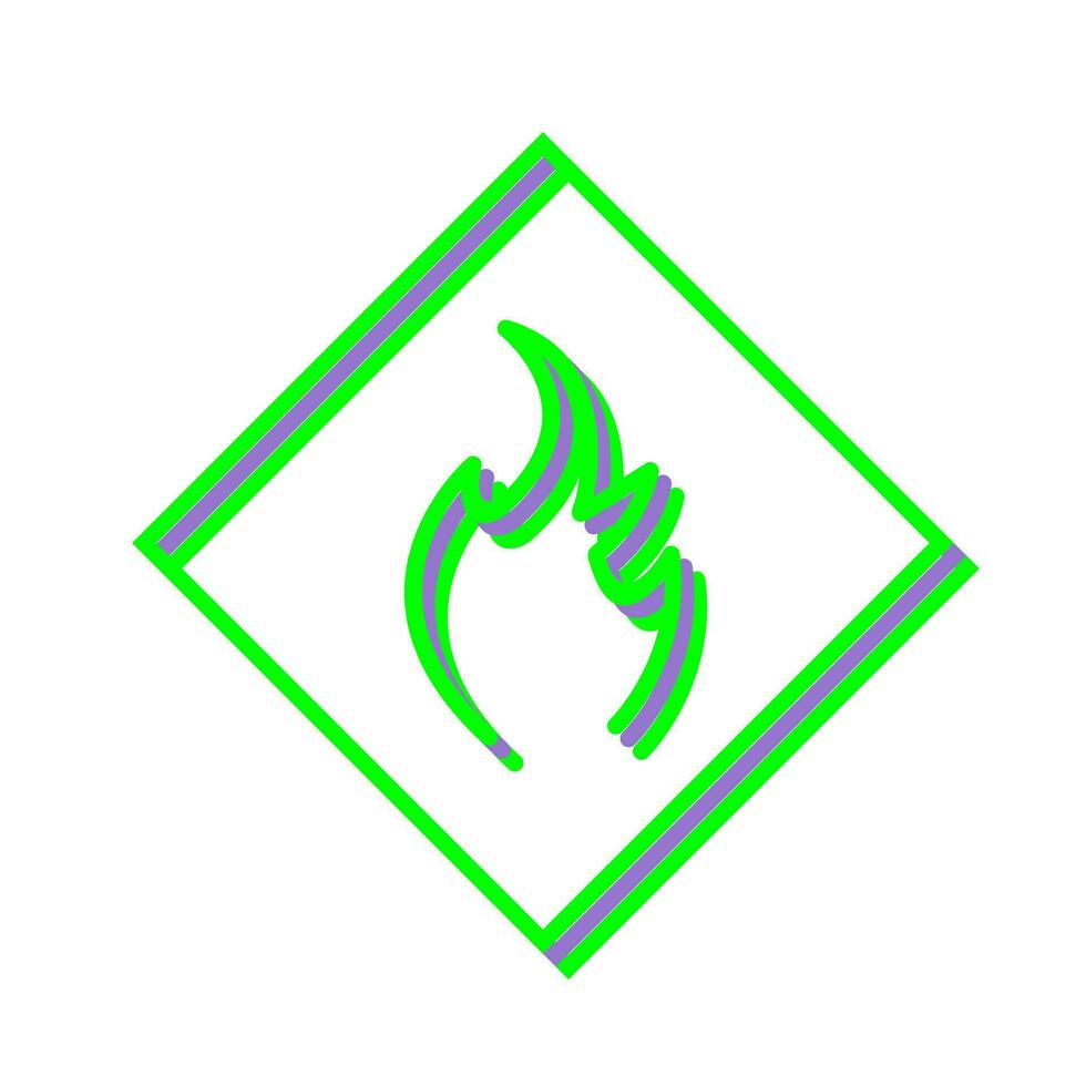 Danger of Flame Vector Icon
