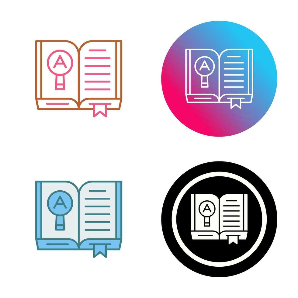 icono de vector de libro abierto