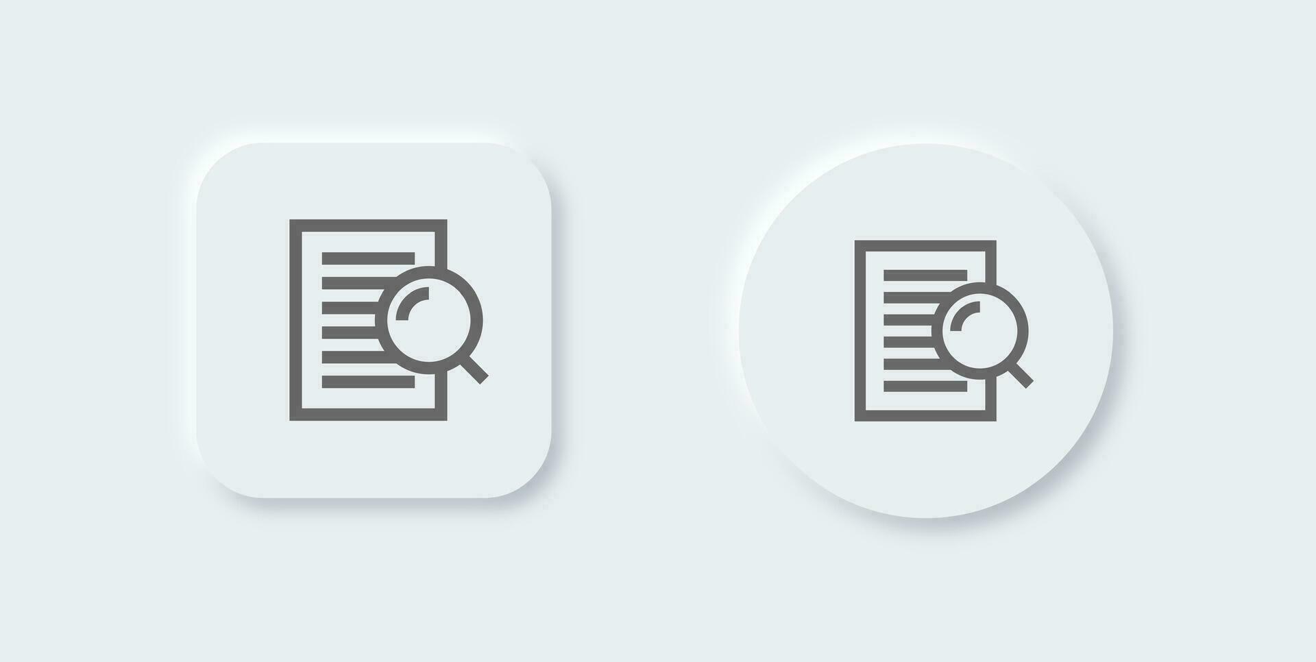 Review line icon in neomorphic design style. Assessment signs vector illustrtion.