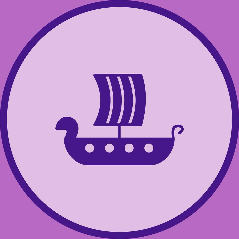 Viking Ship Vector Icon