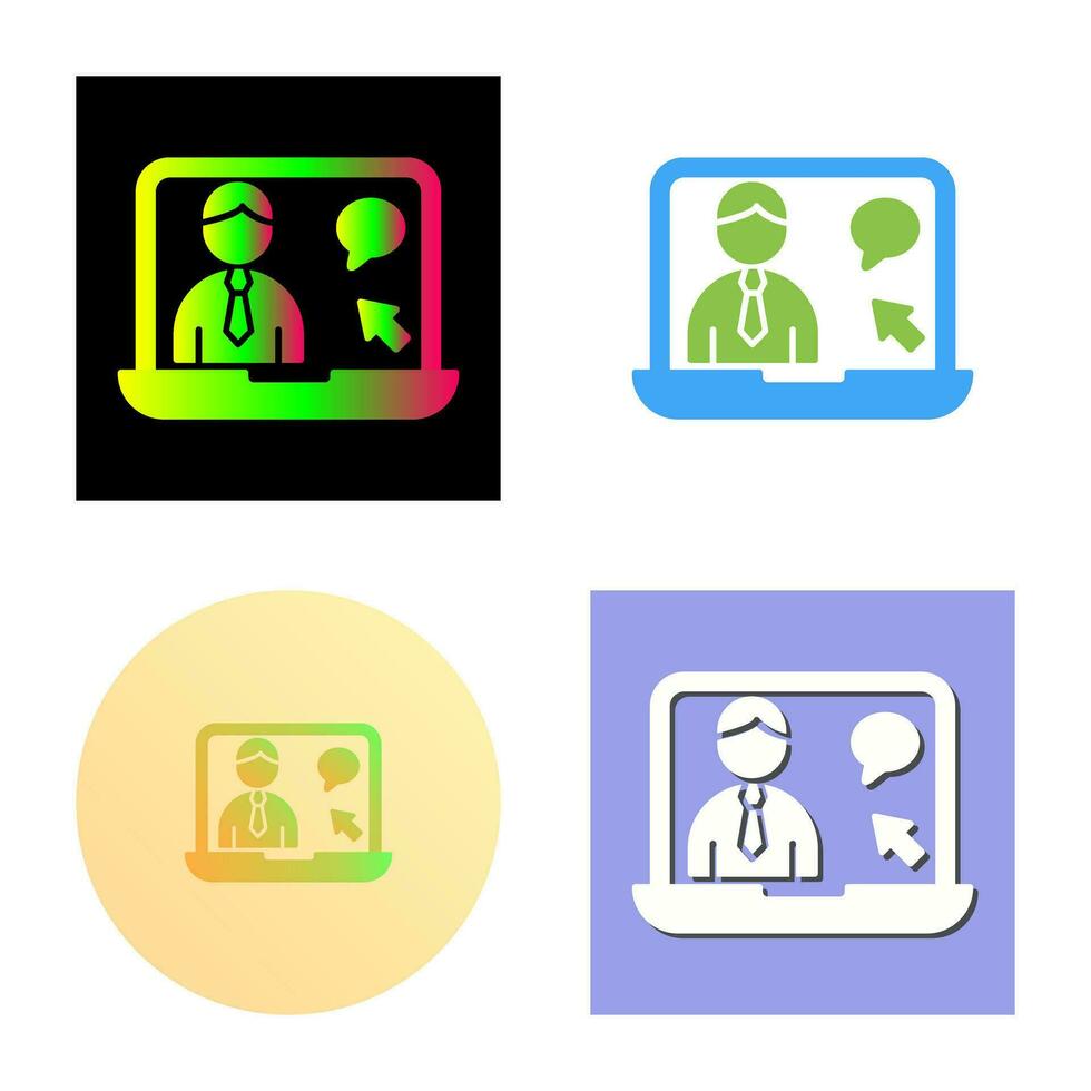 Online Interview Vector Icon