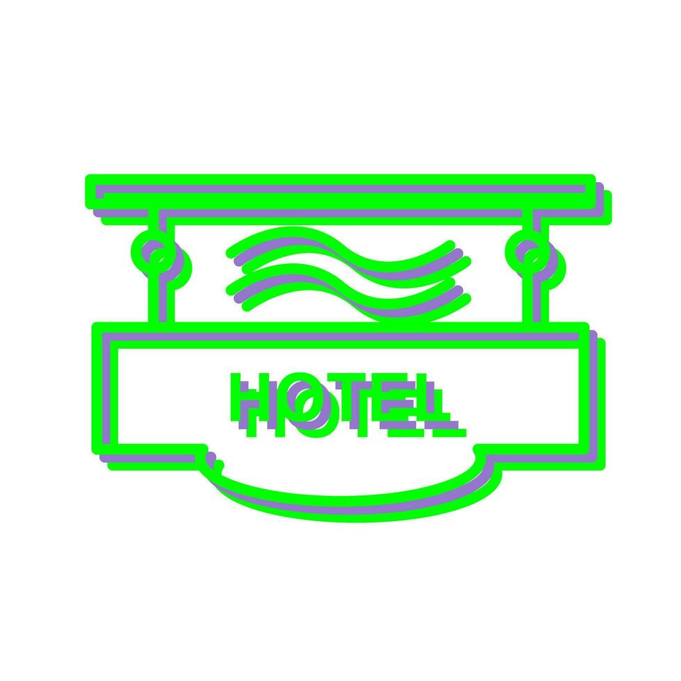 icono de vector de signo de hotel