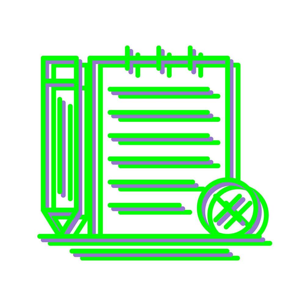 Unchecked Notes Vector Icon