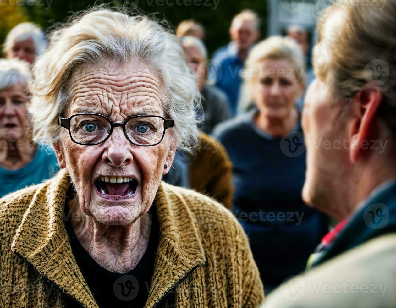 Photo Of Angry Senior People In Nursing Home Generative AI 31151537 photo-of-angry-senior-people-in-nursing-home-generative-ai-31151537