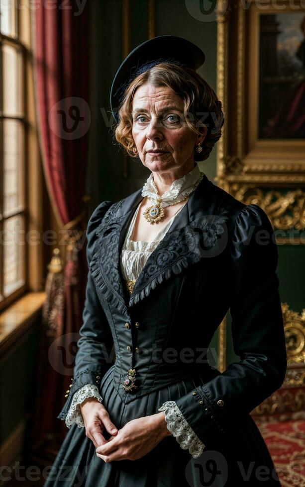 Photo Of British Lady From The Victorian Era Generative AI 31151700 photo-of-british-lady-from-the-victorian-era-generative-ai-31151700