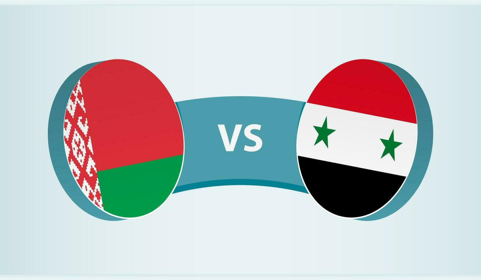 bielorrusia versus Siria, equipo Deportes competencia concepto. vector