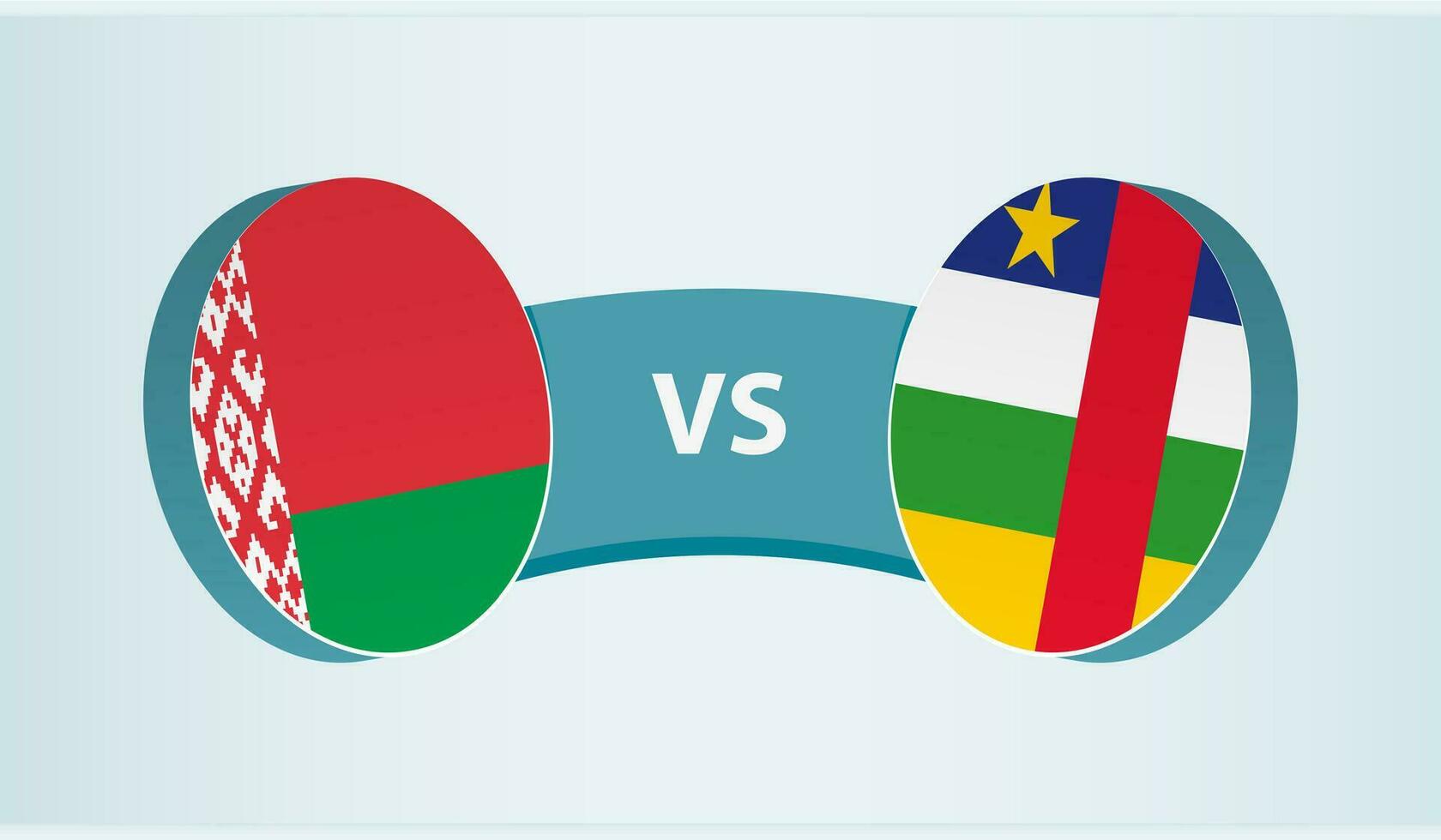 Belarus versus Central African Republic, team sports competition concept. vector