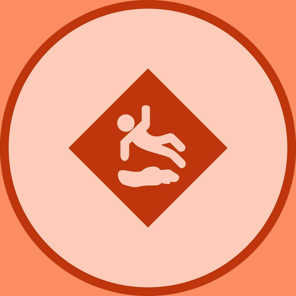 Danger of Slipping Vector Icon