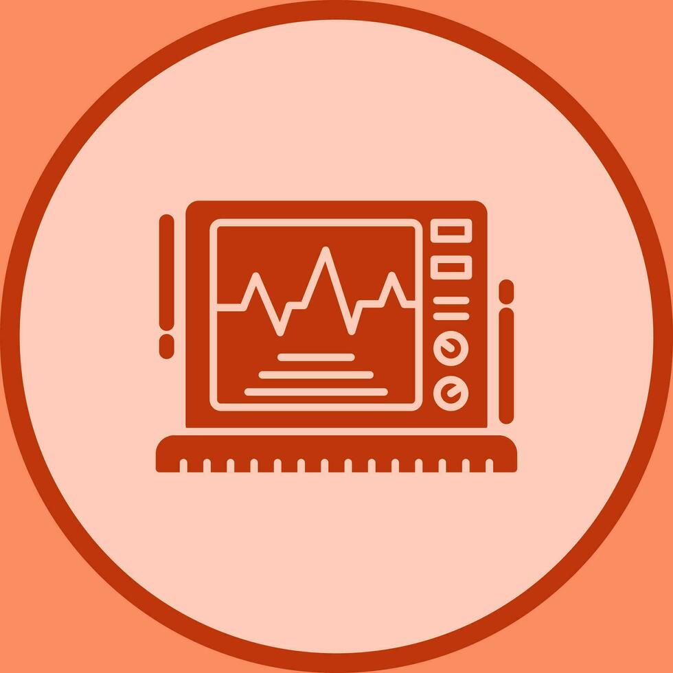 icono de vector de monitor de electrocardiograma