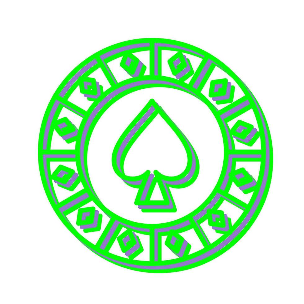 Spade Chip Vector Icon