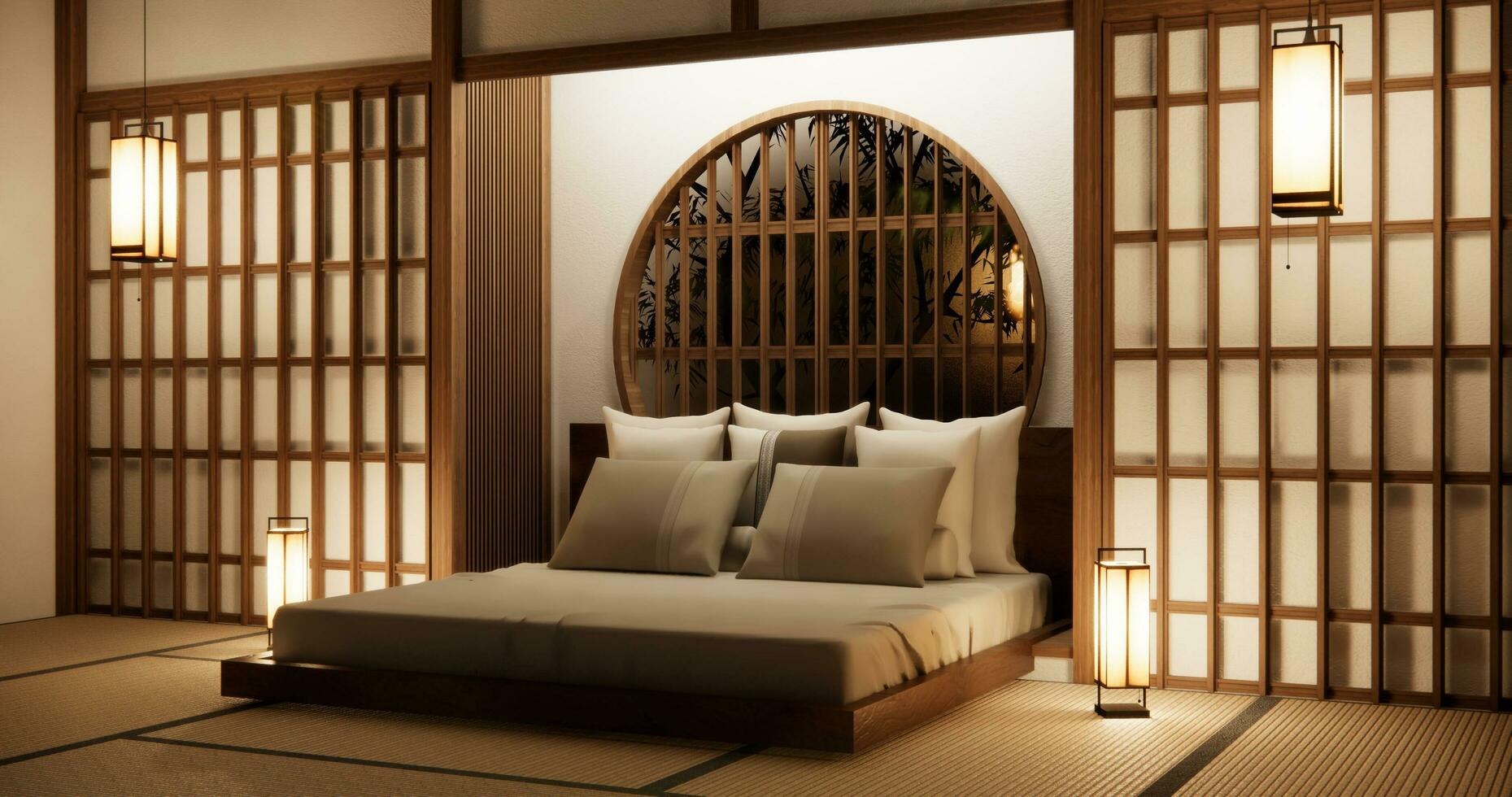 Bed room original - Japanese style interior design. photo