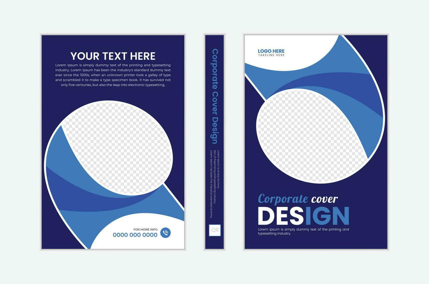 Professional business flyer or book cover design. vector