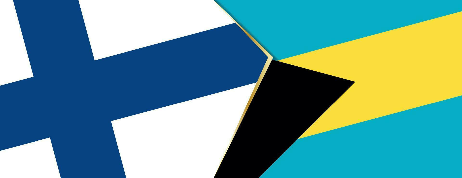 Finlandia y el bahamas banderas, dos vector banderas