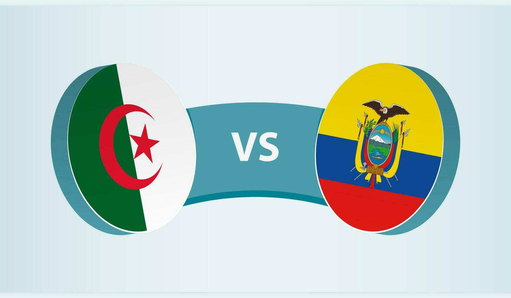 Algeria versus Ecuador, team sports competition concept. vector