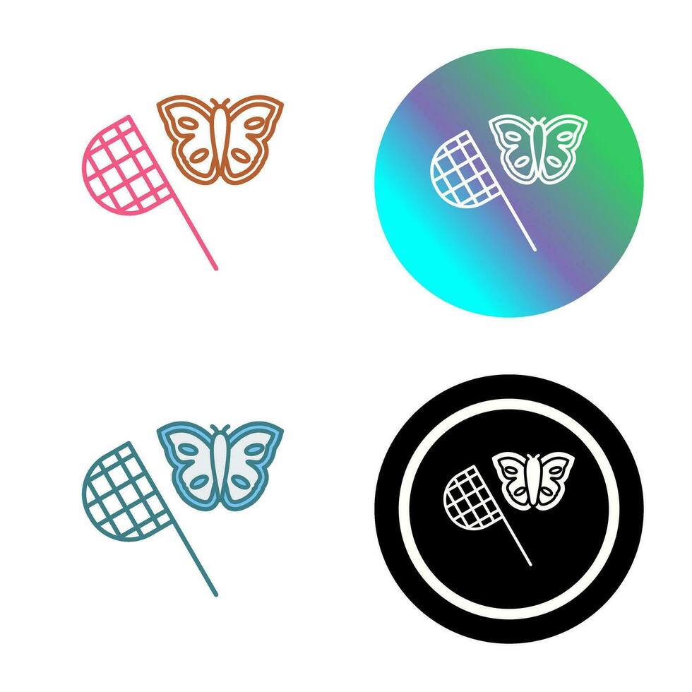 icono de vector de colector de mariposa