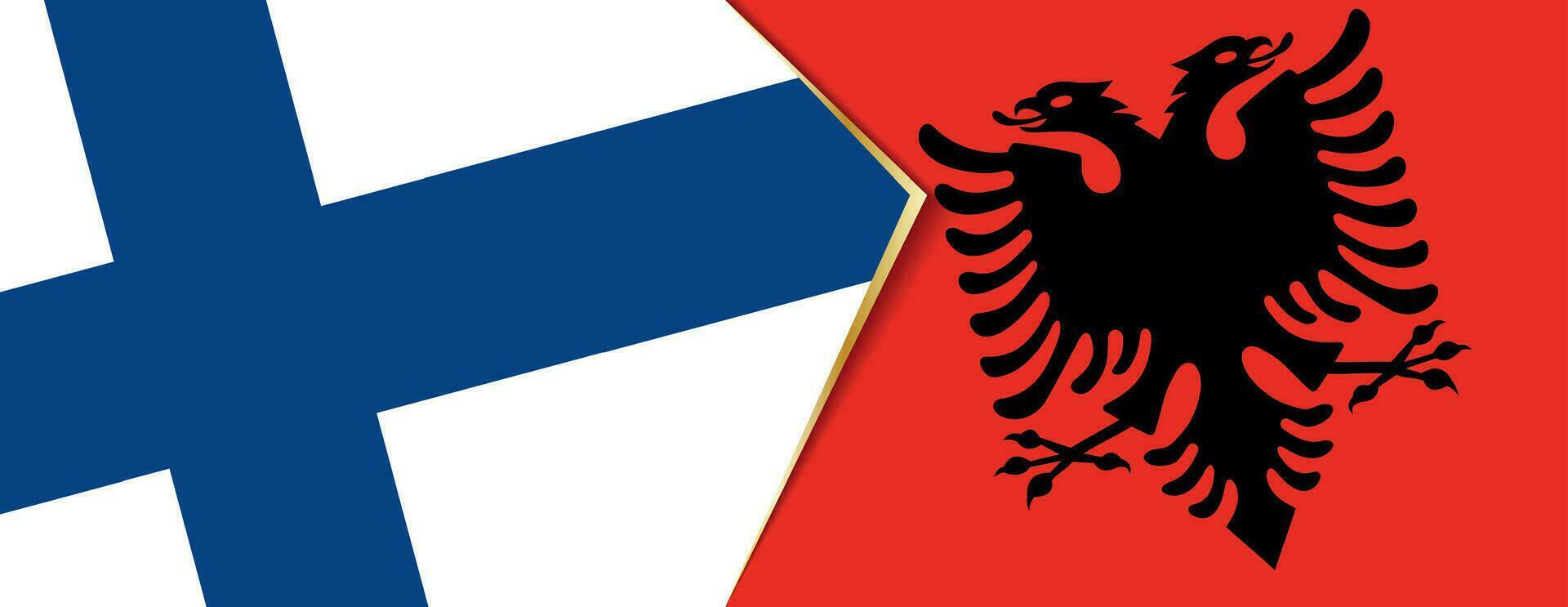 Finlandia y Albania banderas, dos vector banderas