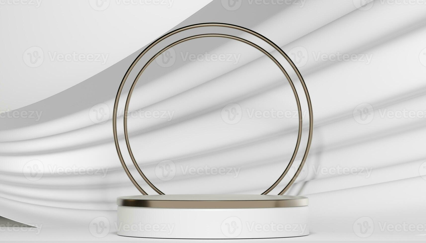 Abstract Podium minimal geometric white and gold photo