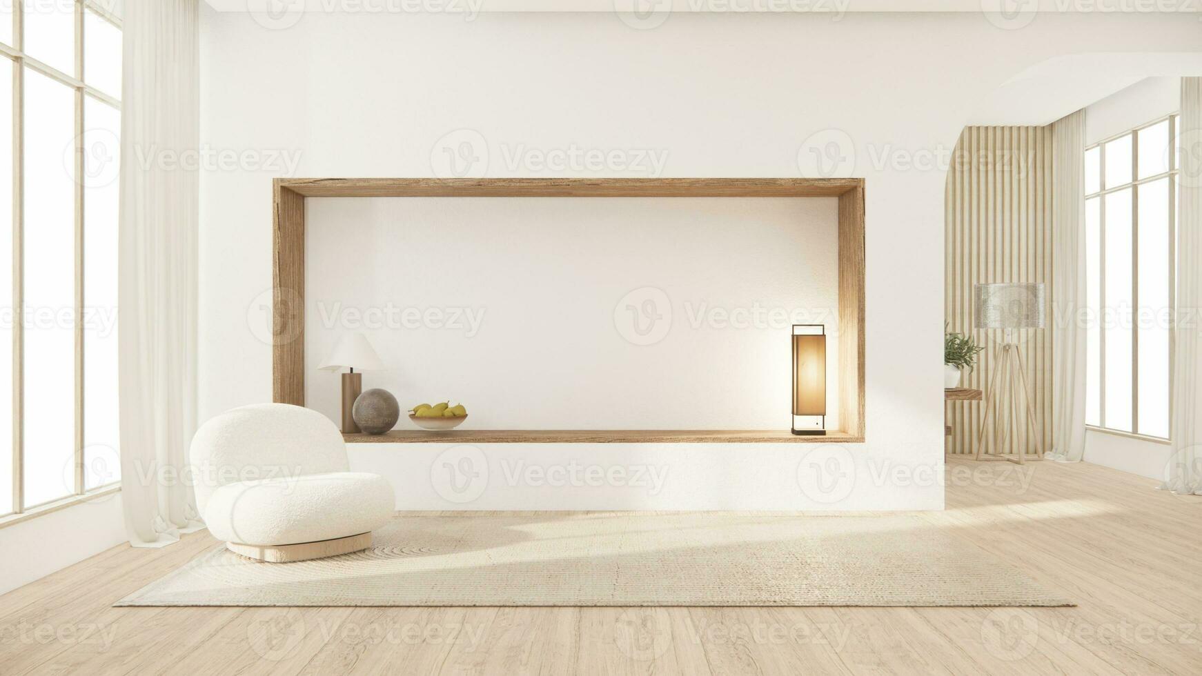sofa armchair minimalist design muji style.3D rendering photo