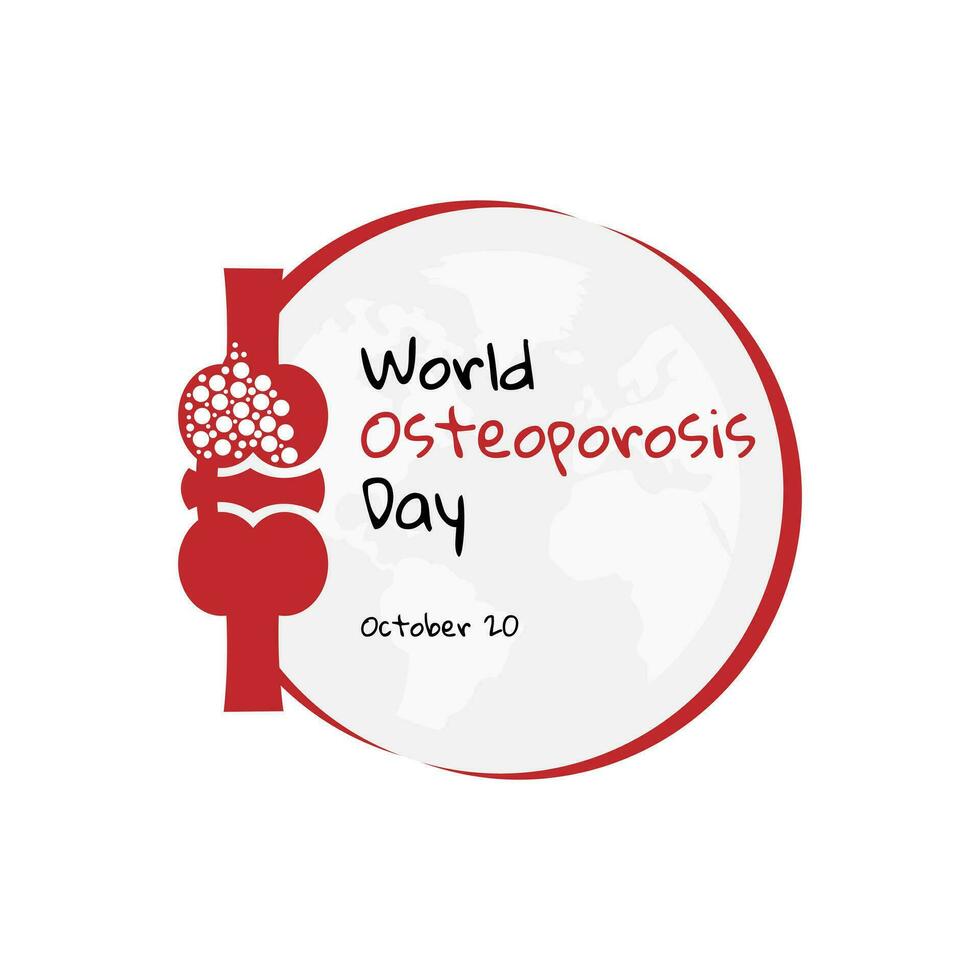 World Osteoporosis Day poster with brittle bones vector