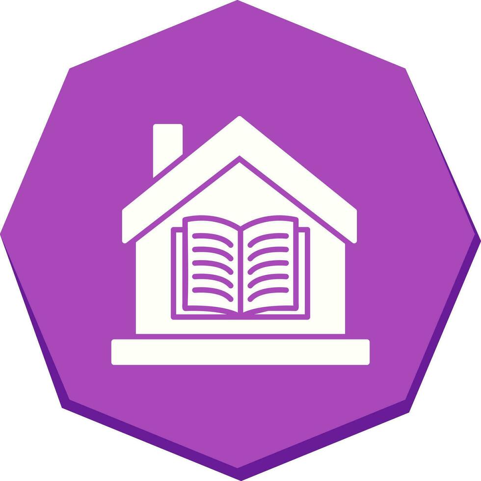 icono de vector de educación en el hogar