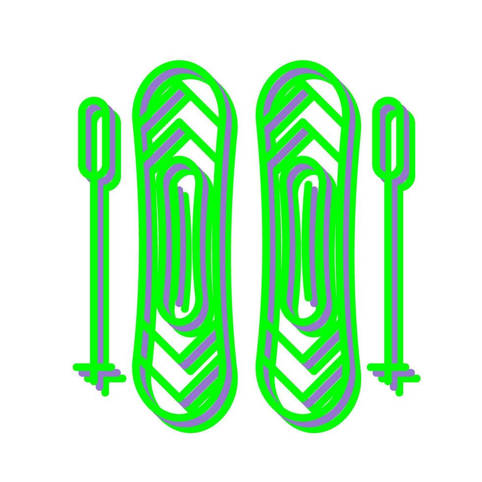 Ski Sticks Vector Icon