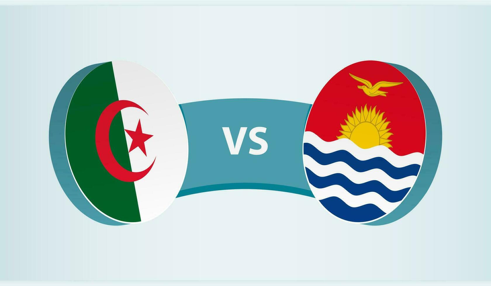 Algeria versus Kiribati, team sports competition concept. vector