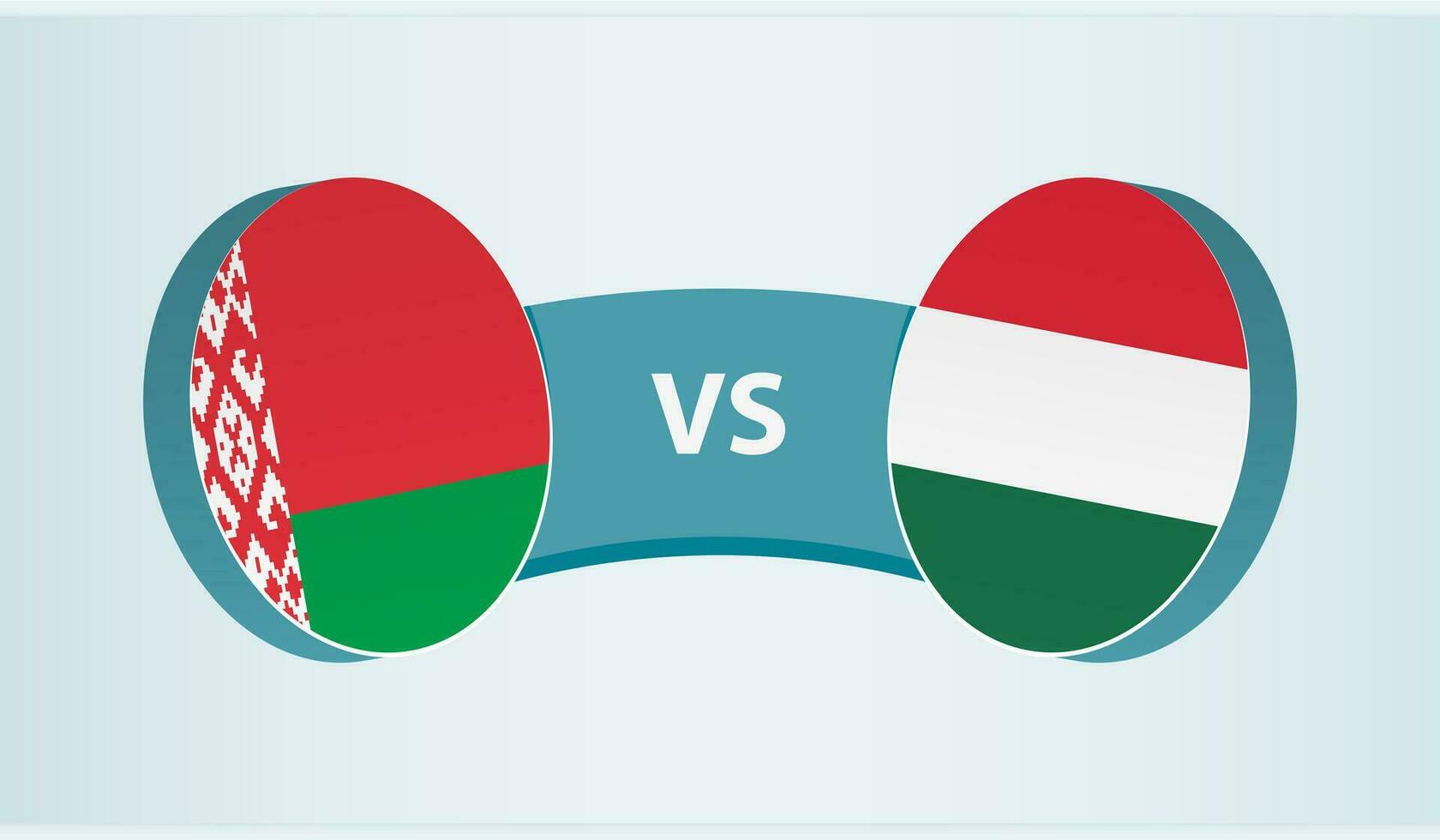 Belarus versus Hungary, team sports competition concept. vector