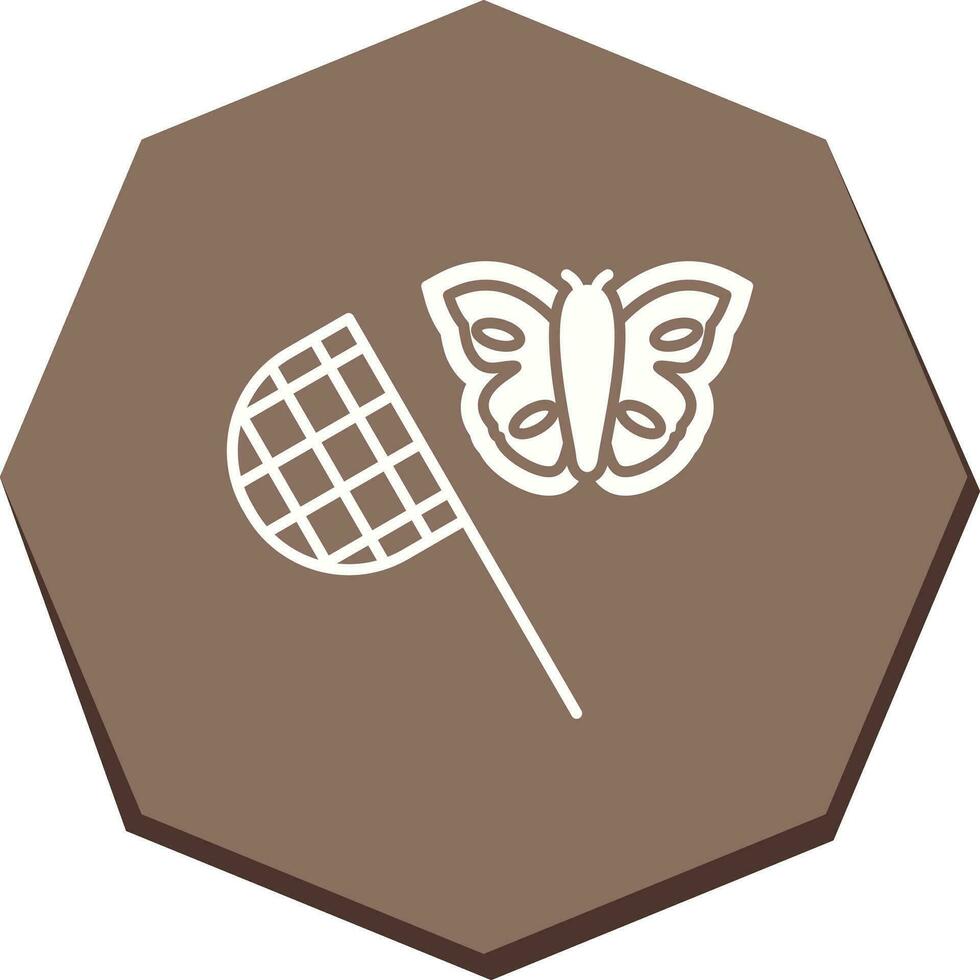 icono de vector de colector de mariposa