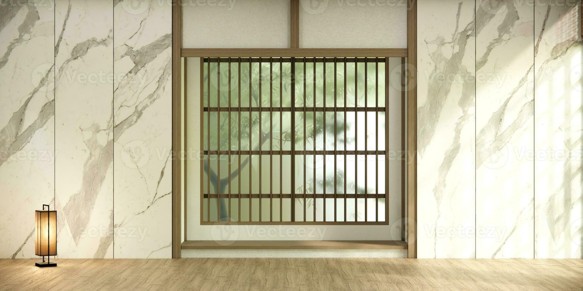 Empty room,Clean japanese minimalist room interior photo