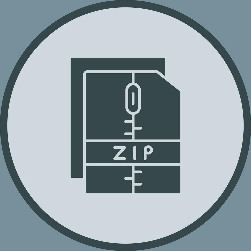 icono de vector de archivo zip