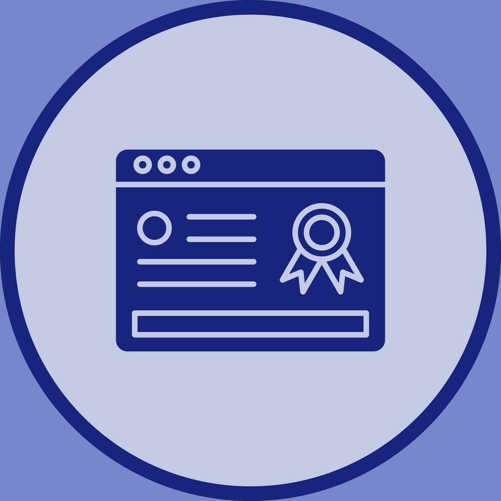 Online Certificate Vector Icon