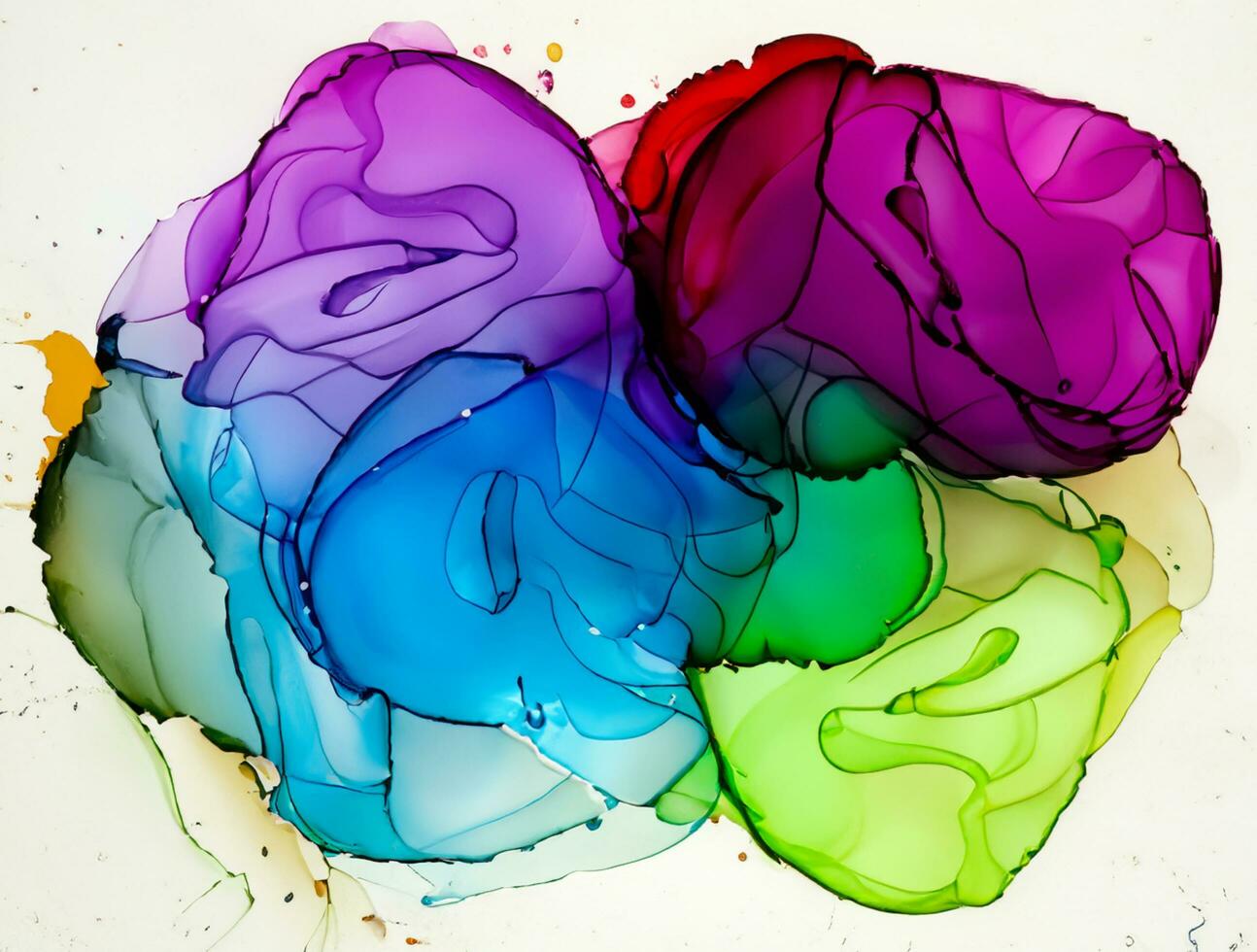 Colorful alcohol ink abstract background photo