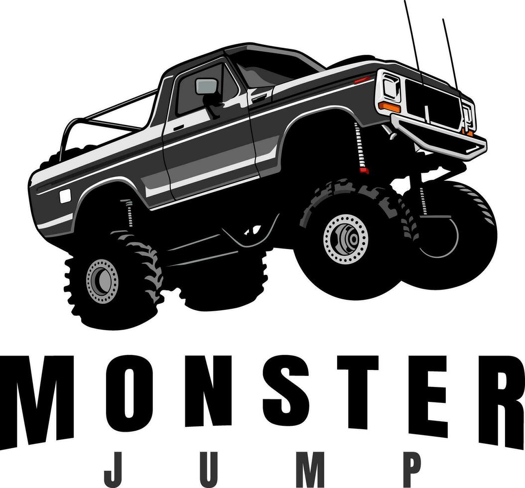 monster truck illustration design vector