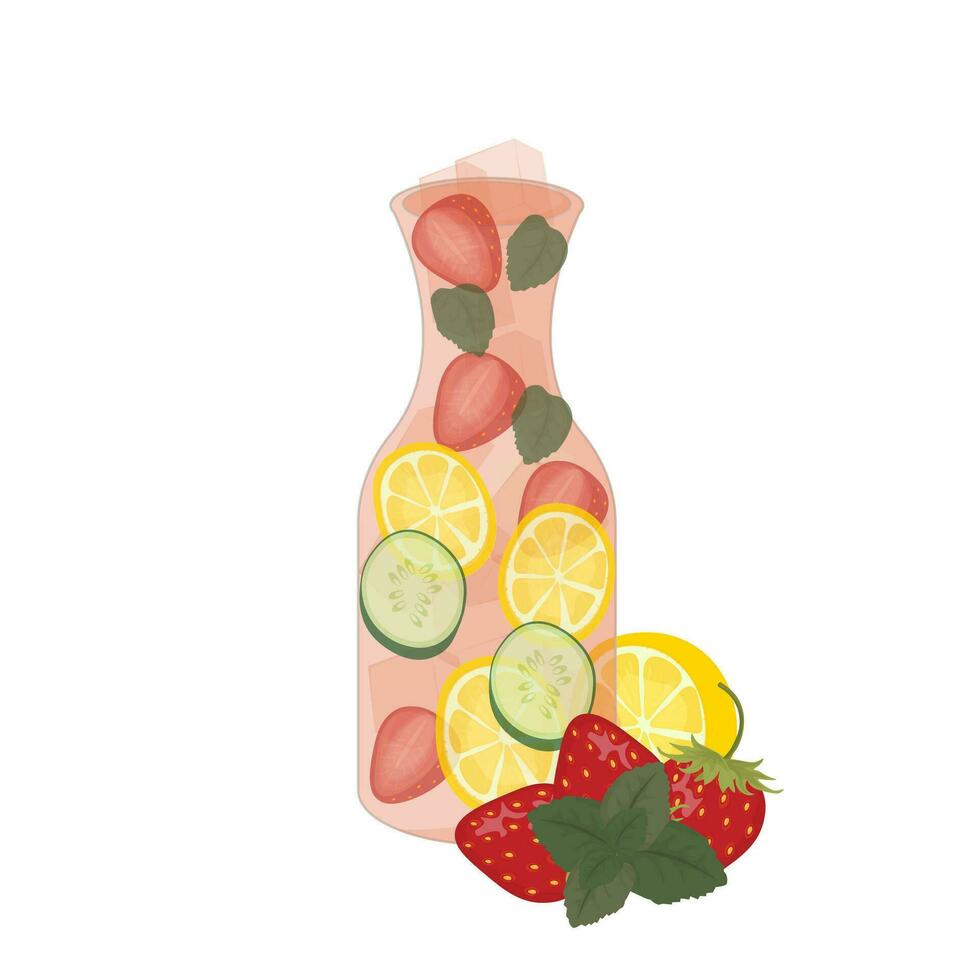 Logo Illustration of Healthy Drink Infused Water vector