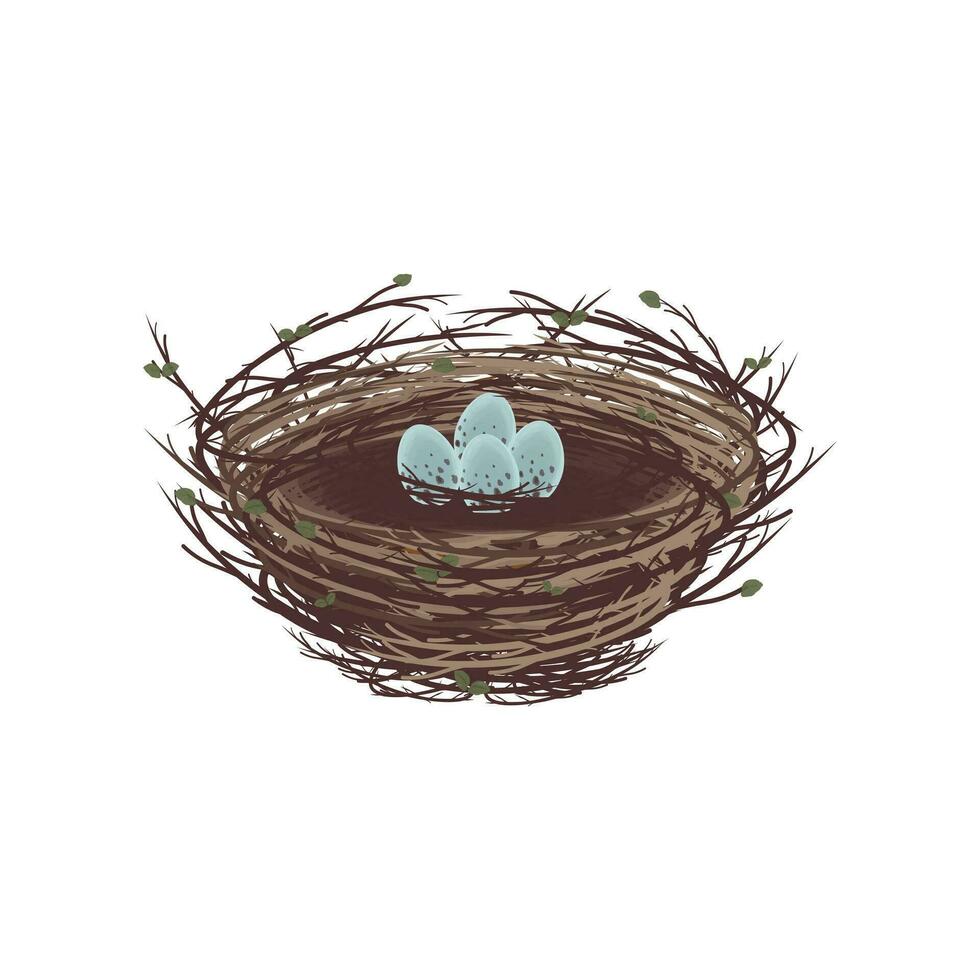 Logo Illustration of a nest that protects eggs vector