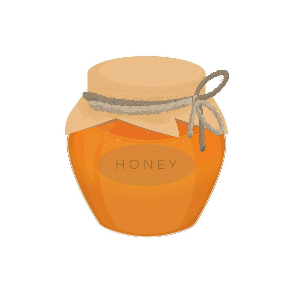 Vector Illustration Logo of Honey in a Glass Jar