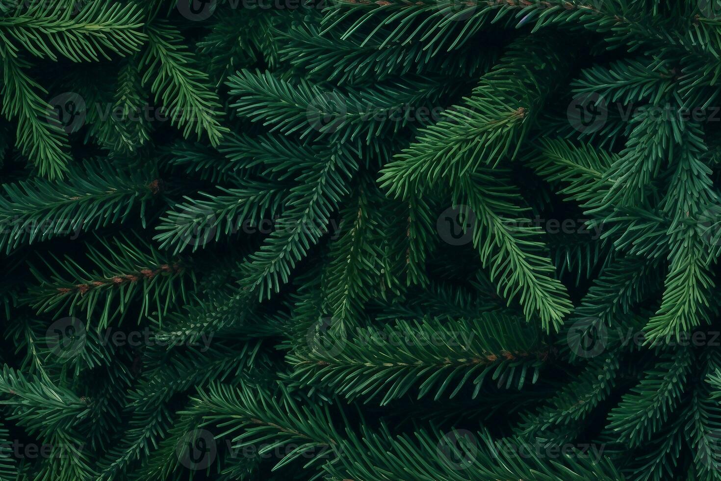 Creative layout made of Christmas tree branches. Flat lay. Nature New Year concept. generative ai. photo