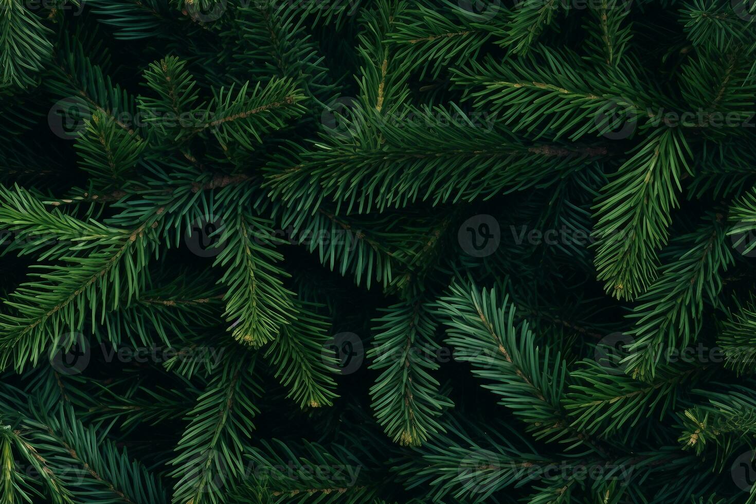 Creative layout made of Christmas tree branches. Flat lay. Nature New Year concept. generative ai. photo