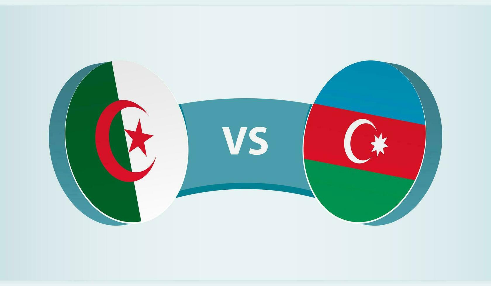 Algeria versus Azerbaijan, team sports competition concept. vector