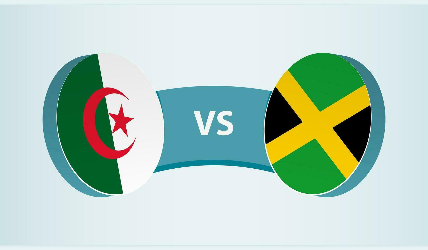 Algeria versus Jamaica, team sports competition concept. vector