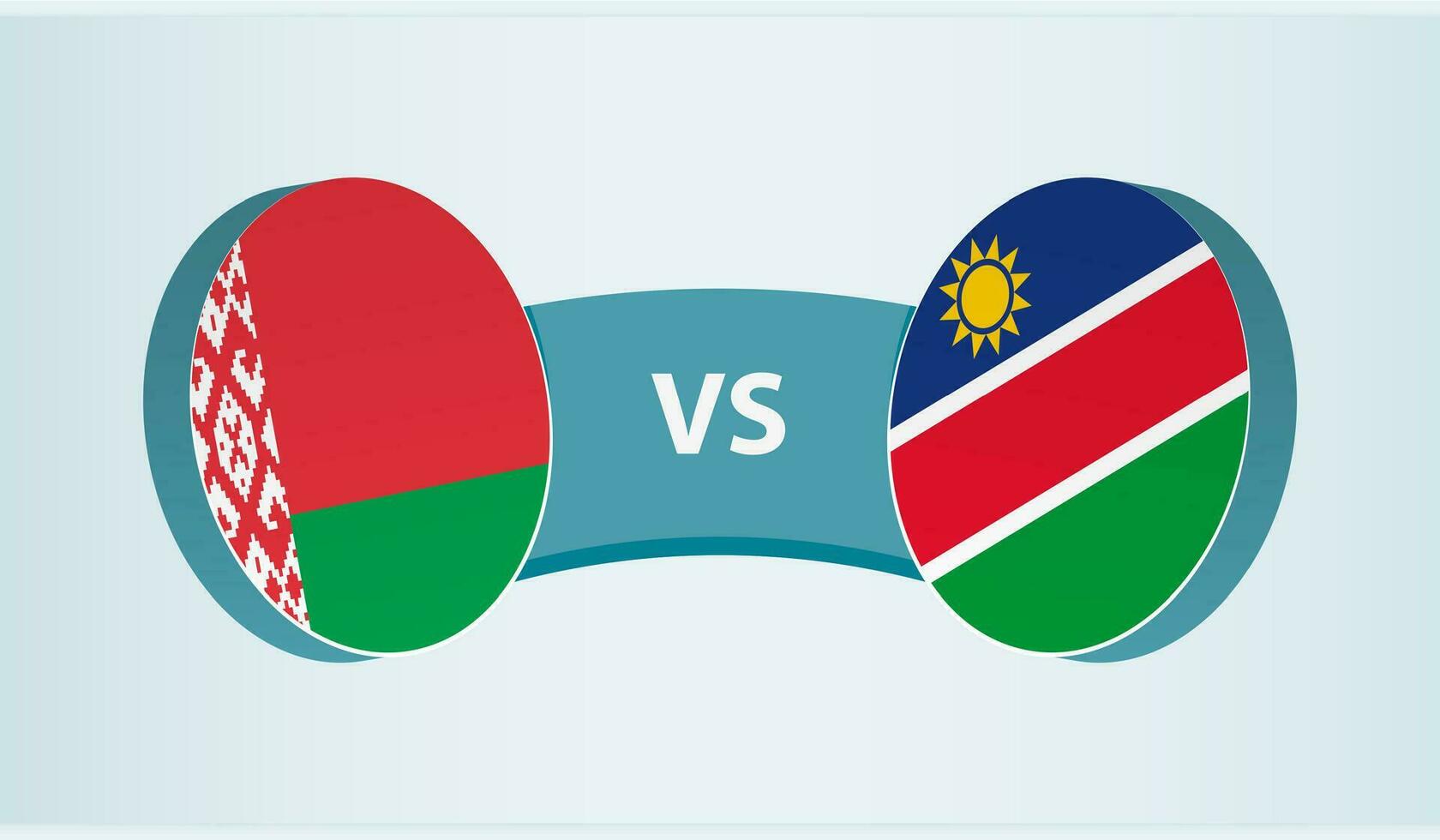 bielorrusia versus Namibia, equipo Deportes competencia concepto. vector