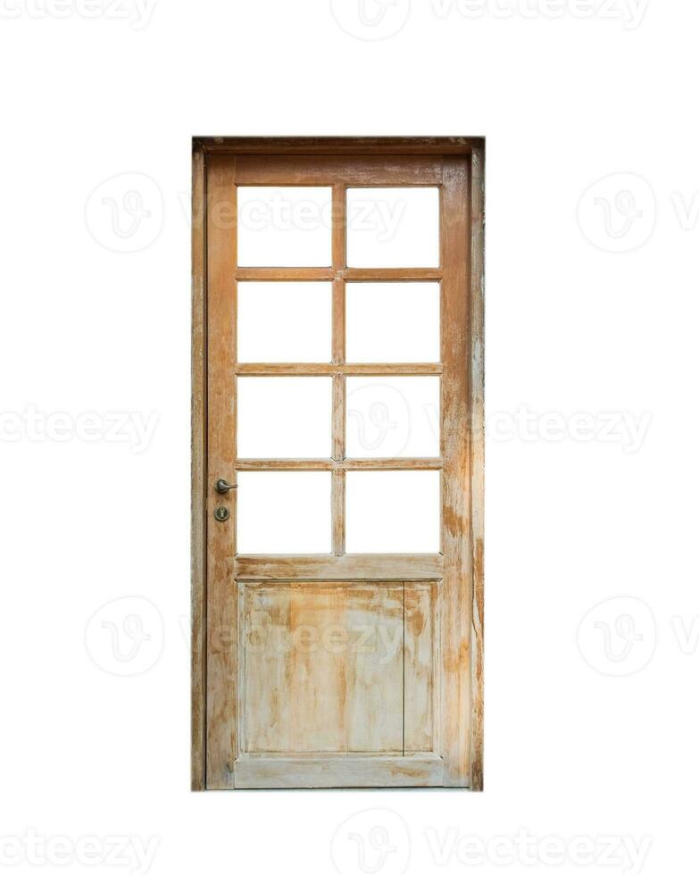 Wooden door front house photo