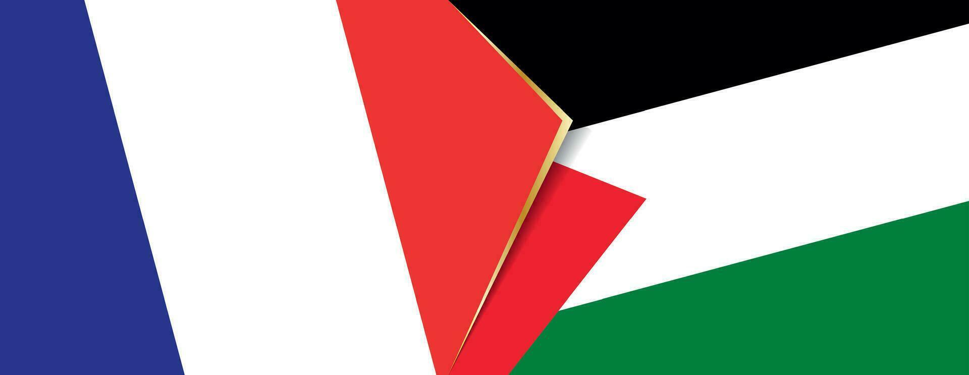 Francia y Palestina banderas, dos vector banderas