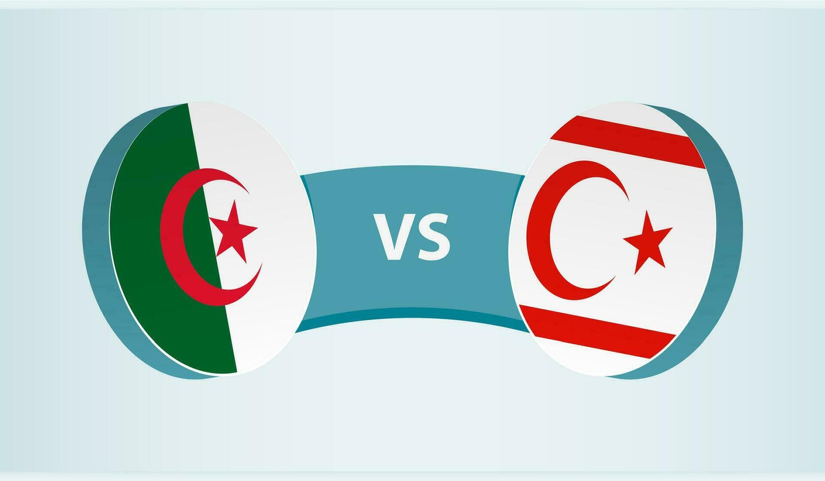 Algeria versus Northern Cyprus, team sports competition concept. vector