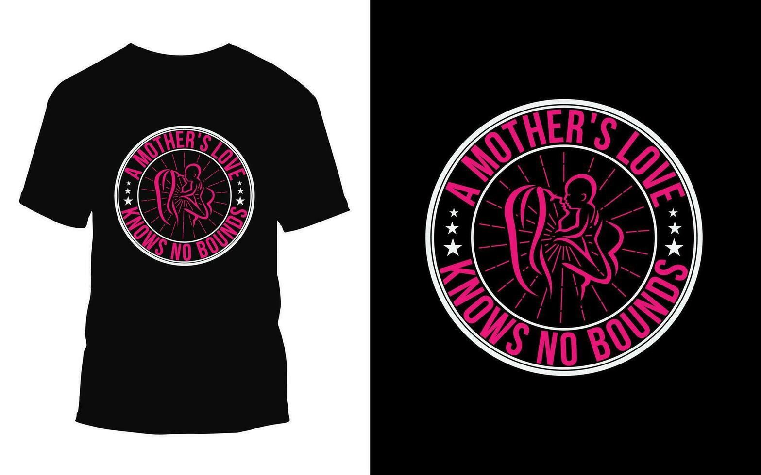 A mother's love knows no bounds - Mother's Day t-shirt design pro vector