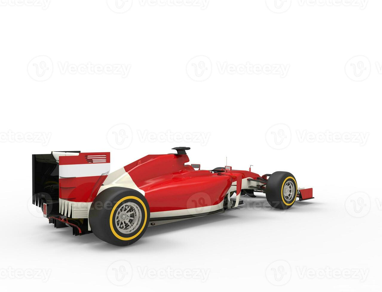 Red Formula One Car With Soft Tires Equiped photo