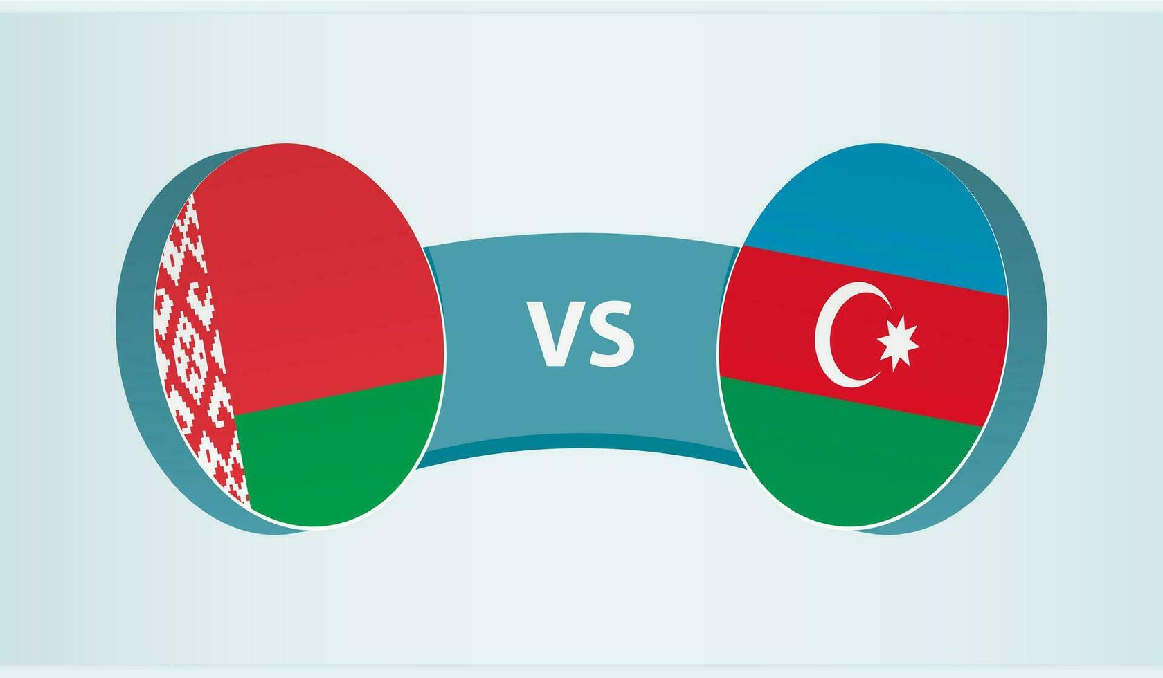 bielorrusia versus azerbaiyán, equipo Deportes competencia concepto. vector