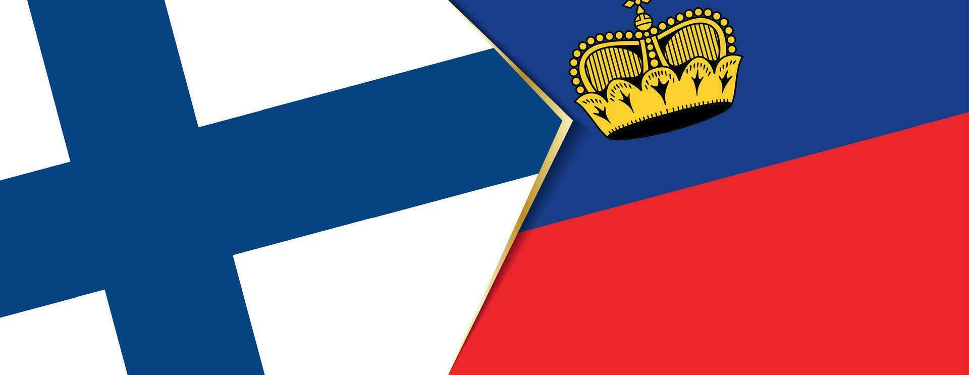 Finlandia y Liechtenstein banderas, dos vector banderas